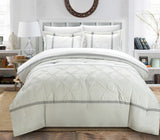 Veronica White Queen 3 Piece Duvet Set