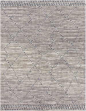 Ariana RIA-2300 Global Polypropylene Rug RIA2300-710103 Charcoal, Medium Gray, Taupe, White 100% Polypropylene 7'10" x 10'3"