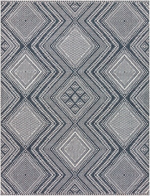 Ariana RIA-2301 Global Polypropylene Rug RIA2301-710103 Charcoal, Medium Gray, White 100% Polypropylene 7'10" x 10'3"