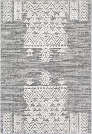 Ariana RIA-2304 Global Polypropylene Rug RIA2304-81012 Medium Gray, Taupe, Charcoal, White 100% Polypropylene 8'10" x 12'