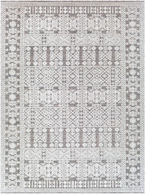 Ariana RIA-2305 Global Polypropylene Rug RIA2305-710103 White, Medium Gray, Taupe, Charcoal 100% Polypropylene 7'10" x 10'3"