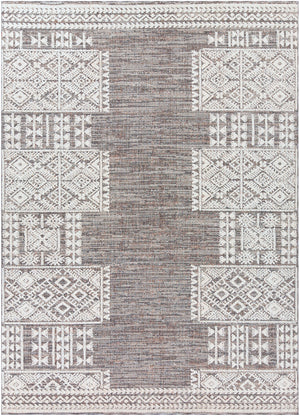 Ariana RIA-2306 Global Polypropylene Rug RIA2306-710103 Medium Gray, Taupe, Charcoal, White 100% Polypropylene 7'10" x 10'3"