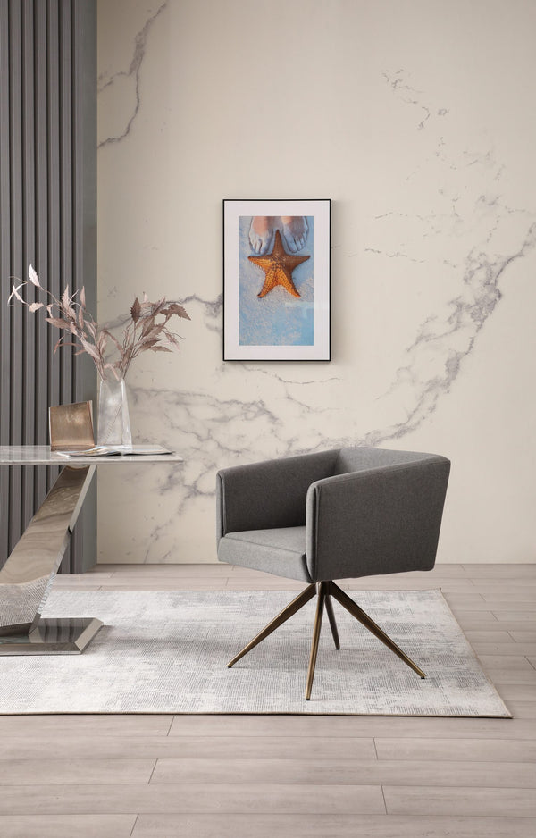 VIG Furniture Modrest Riaglow - Contemporary Dark Grey Fabric Dining Chair VGVCB8523-DKGRY-DC