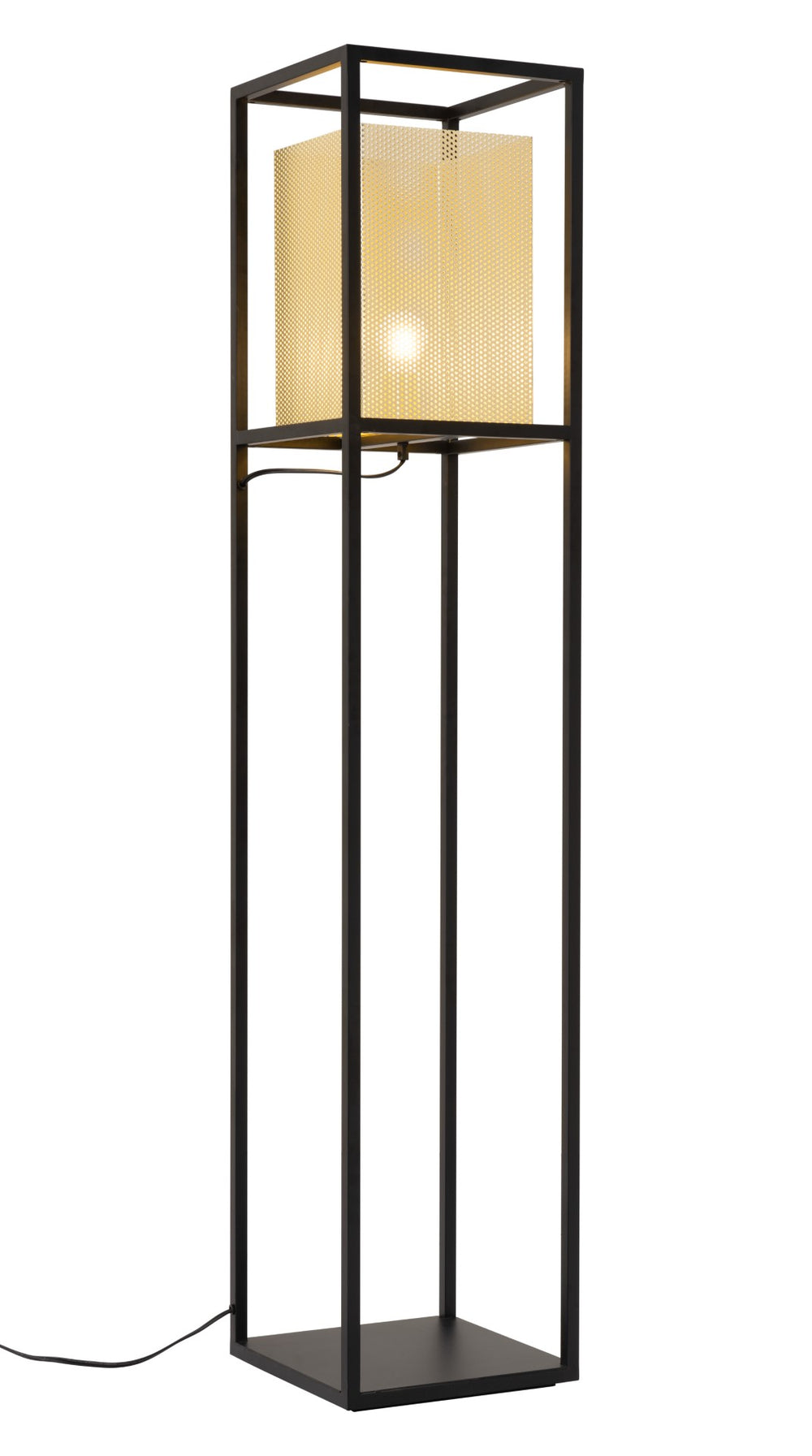 Zuo Modern Yves Steel Modern Commercial Grade Floor Lamp Gold, Black Steel