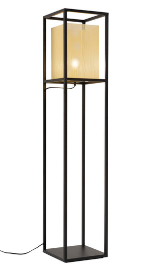 Zuo Modern Yves Steel Modern Commercial Grade Floor Lamp Gold, Black Steel