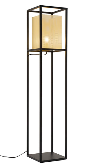 English Elm EE2584 Steel Modern Commercial Grade Floor Lamp Gold, Black Steel