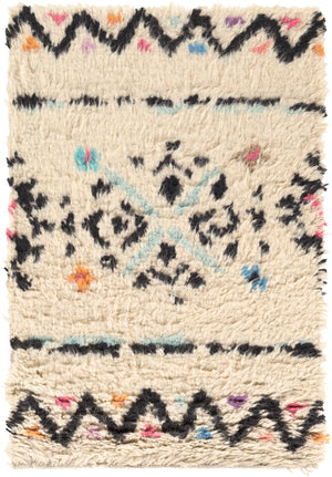 Riad RID-3003 Global NZ Wool Rug RID3003-913 Cream, Black, Bright Pink, Burnt Orange, Bright Purple, Aqua 100% NZ Wool 9' x 13'