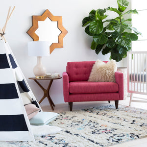 Riad RID-3003 Global NZ Wool Rug RID3003-913 Cream, Black, Bright Pink, Burnt Orange, Bright Purple, Aqua 100% NZ Wool 9' x 13'