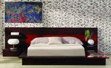 Eastern King Rimini Contemporary Walk-On Platform Bed with Nightstands