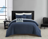 Davina Navy King 5pc Comforter Set