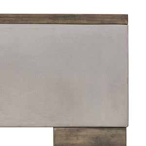VIG Furniture Modrest Delaware Modern Concrete & Acacia Rectangular Coffee Table VGLBRIVI-CF120-01