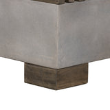 VIG Furniture Modrest Delaware Modern Concrete & Acacia Square Coffee Table VGLBRIVI-CF85-01