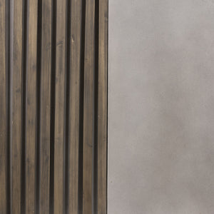 VIG Furniture Modrest Delaware Modern Concrete & Acacia Square Coffee Table VGLBRIVI-CF85-01