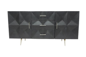 Porter Designs Treviso Solid Wood Transitional Sideboard Black 07-125-06-02583