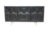 Porter Designs Treviso Solid Wood Transitional Sideboard Black 07-125-06-02583