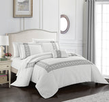 Titian White Twin 6pc Comforter Set