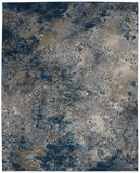 Nourison Artworks ATW02 Artistic Machine Made Loom-woven Indoor only Area Rug Blue/Grey 8'6" x 11'6" 99446710734