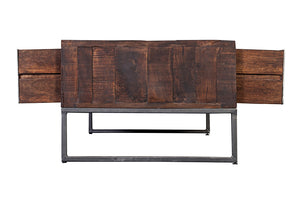 Porter Designs Metropolitan Solid Mango Wood Industrial Coffee Table Brown 05-108-01-3254