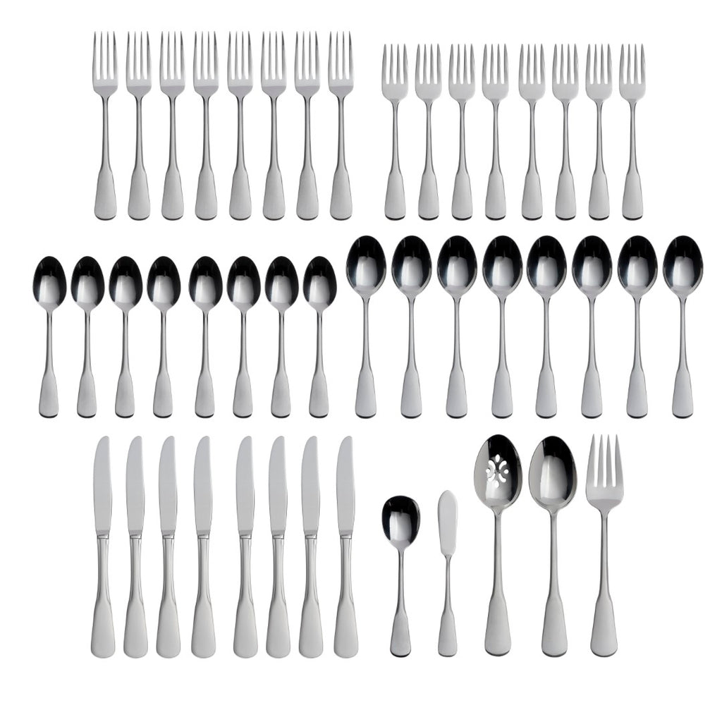 Colonial Boston 45 Piece Everyday Flatware Set, Service For 8