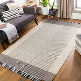 Reliance RLI-2300 Modern Wool Rug RLI2300-81012 Charcoal, Taupe, Black, Beige, Cream 100% Wool 8'10" x 12'