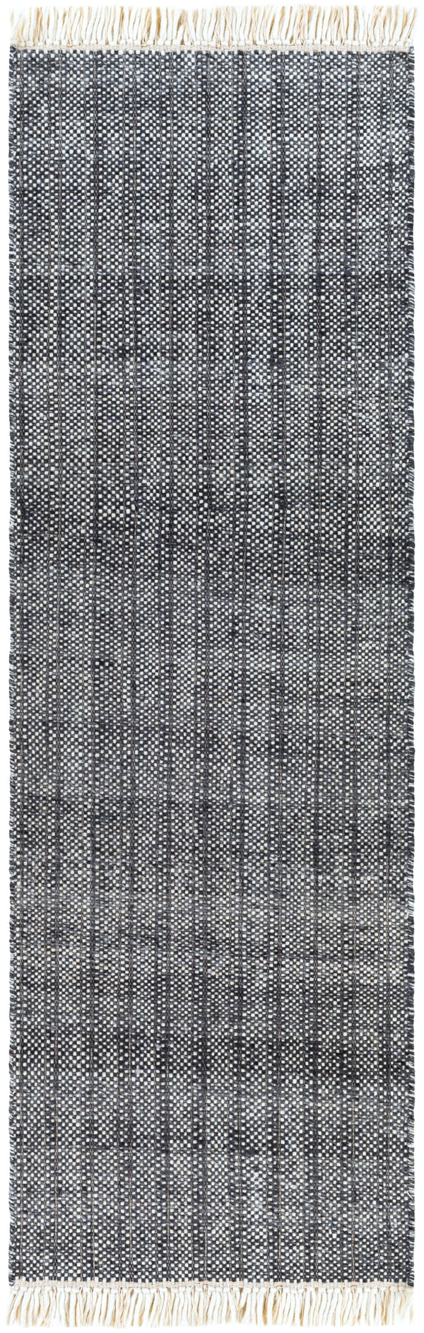 Reliance RLI-2305 Modern Wool Rug RLI2305-268 Charcoal, Medium Gray, Cream 100% Wool 2'6" x 8'