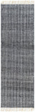 Reliance RLI-2305 Modern Wool Rug RLI2305-268 Charcoal, Medium Gray, Cream 100% Wool 2'6" x 8'