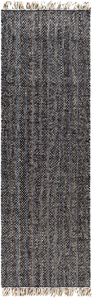 Reliance RLI-2306 Modern Wool Rug RLI2306-268 Black, Charcoal, Medium Gray, Beige 100% Wool 2'6" x 8'