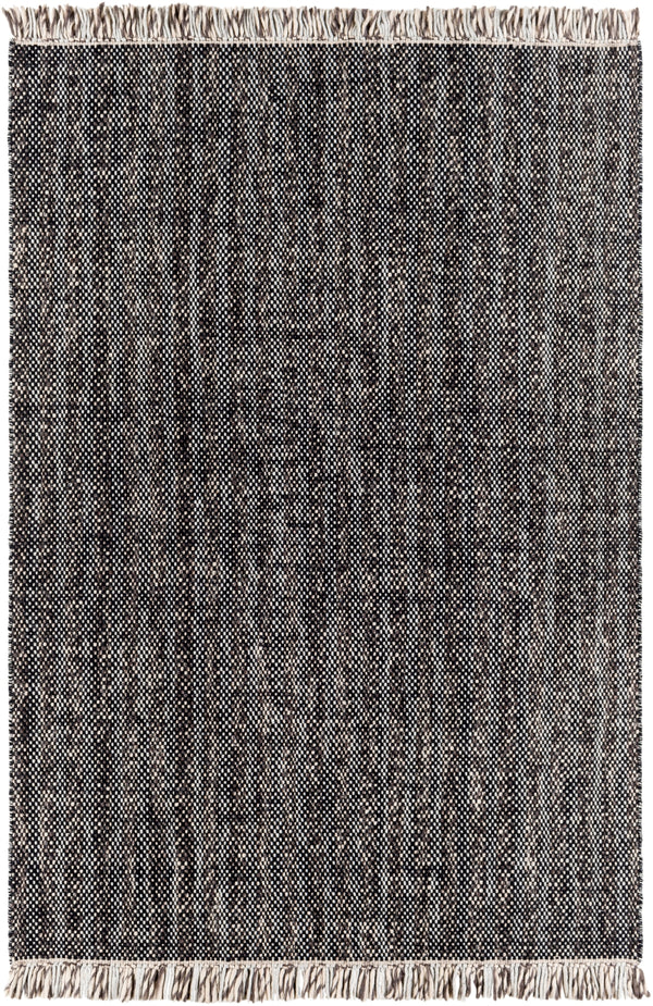 Reliance RLI-2306 Modern Wool Rug RLI2306-81012 Black, Charcoal, Medium Gray, Beige 100% Wool 8'10" x 12'