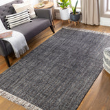 Reliance RLI-2306 Modern Wool Rug RLI2306-81012 Black, Charcoal, Medium Gray, Beige 100% Wool 8'10" x 12'