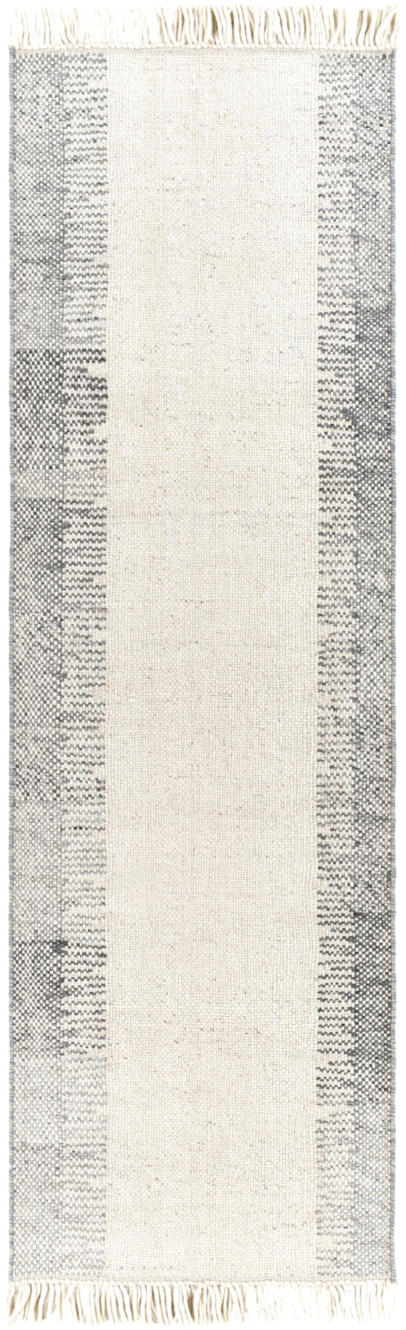 Reliance RLI-2307 Modern Wool Rug RLI2307-268 Beige, Charcoal, Medium Gray, Cream 100% Wool 2'6" x 8'
