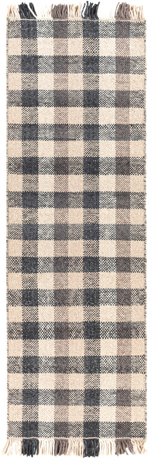 Reliance RLI-2308 Cottage Wool Rug RLI2308-268 Charcoal, Dark Brown, Taupe, Beige, Cream 100% Wool 2'6" x 8'