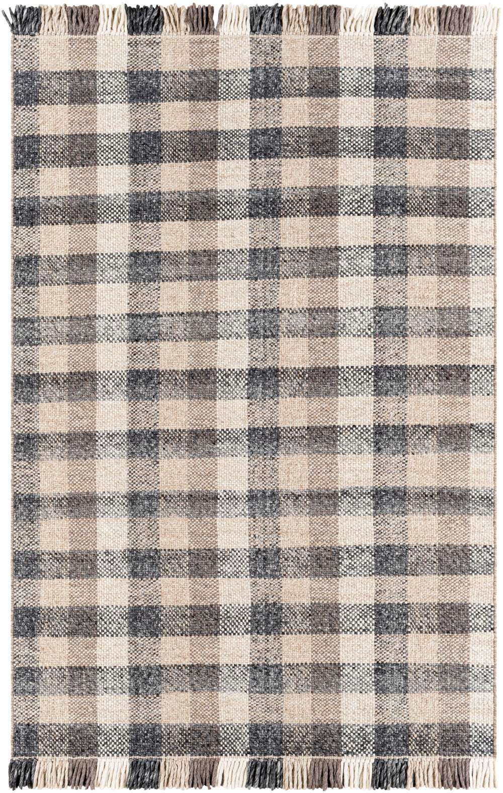 Reliance RLI-2308 Cottage Wool Rug RLI2308-81012 Charcoal, Dark Brown, Taupe, Beige, Cream 100% Wool 8'10" x 12'