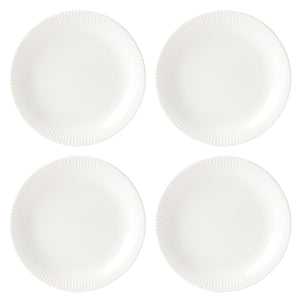 Profile White Porcelain 4-Piece Accent Plate Set