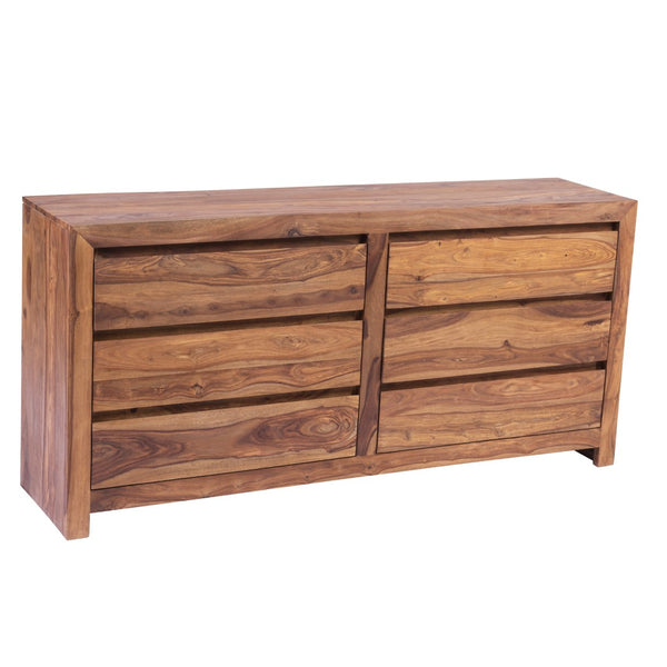 Porter Designs Urban Solid Sheesham Wood Contemporary Dresser Natural 04-117-01-1427