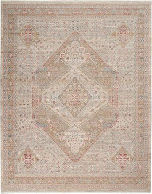Nourison Enchanting Home ENH03 Farmhouse & Country Machine Made Power-loomed Indoor only Area Rug Beige/Grey 7'10" x 10'2" 99446770325