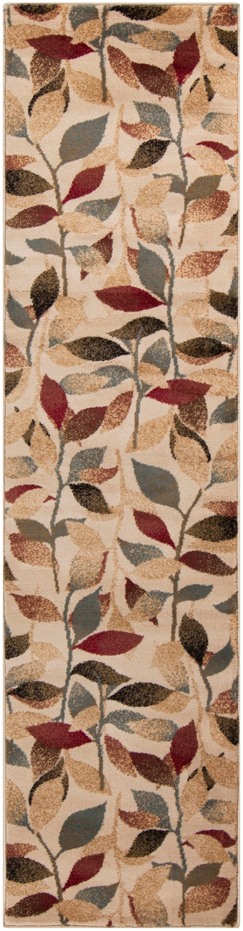 Riley RLY-5010 Modern Polypropylene Rug RLY5010-275 Dark Red, Dark Brown, Camel, Pear, Charcoal, Black, Tan 100% Polypropylene 2' x 7'5"