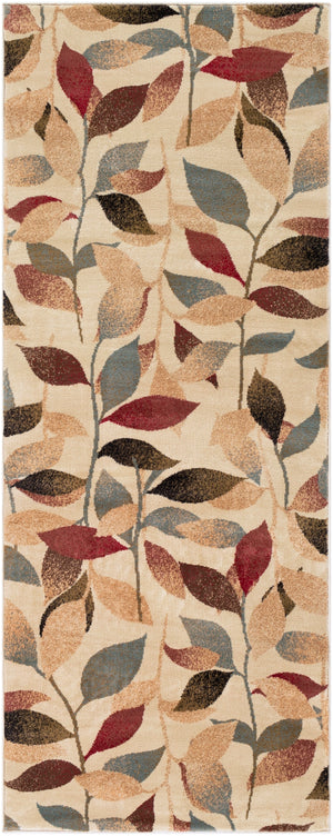 Riley RLY-5010 Modern Polypropylene Rug RLY5010-38 Dark Red, Dark Brown, Camel, Pear, Charcoal, Black, Tan 100% Polypropylene 2'11" x 7'3"