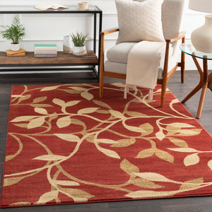 Riley RLY-5011 Traditional Polypropylene Rug RLY5011-913 Tan, Dark Brown, Beige, Khaki, Dark Red 100% Polypropylene 9' x 13'
