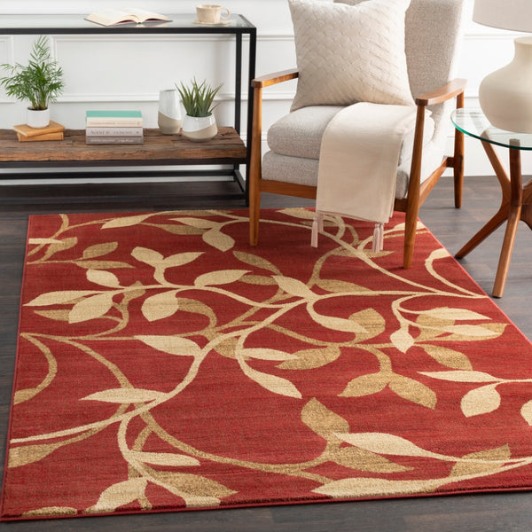 Riley RLY-5011 Traditional Polypropylene Rug RLY5011-913 Tan, Dark Brown, Beige, Khaki, Dark Red 100% Polypropylene 9' x 13'