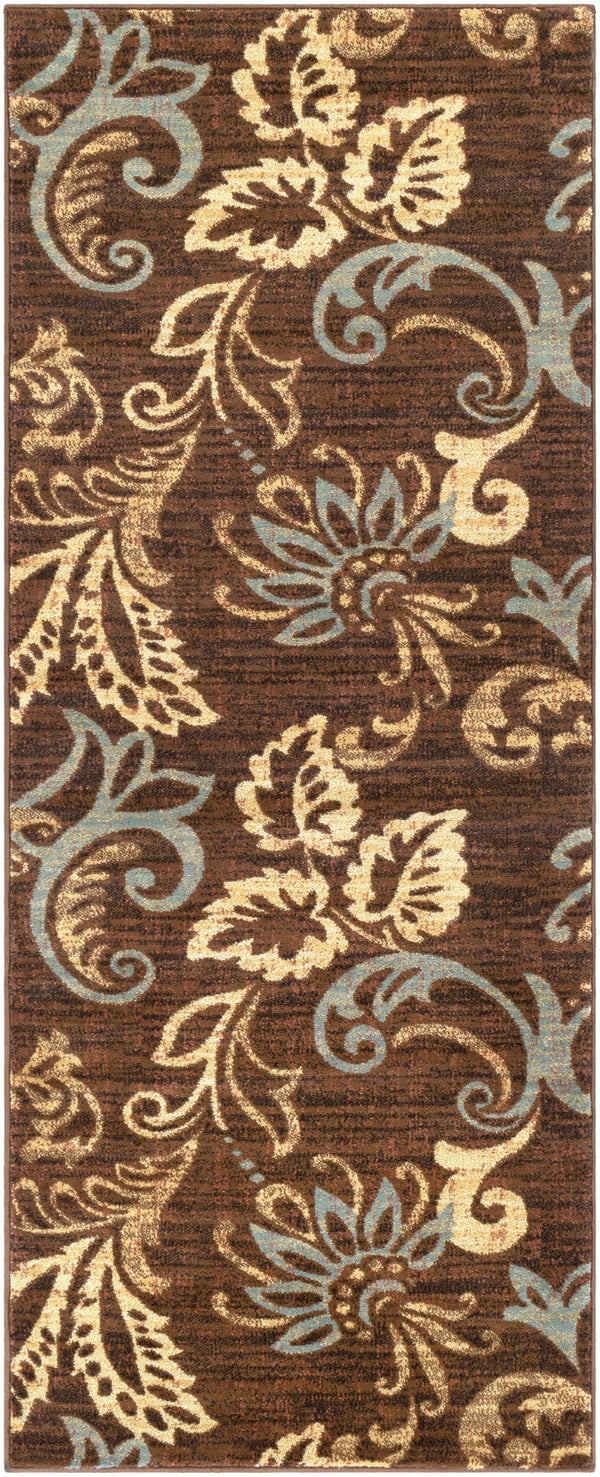 Riley RLY-5022 Cottage Polypropylene Rug RLY5022-38 Dark Brown, Pear, Medium Gray, Black, Tan, Camel 100% Polypropylene 2'11" x 7'3"