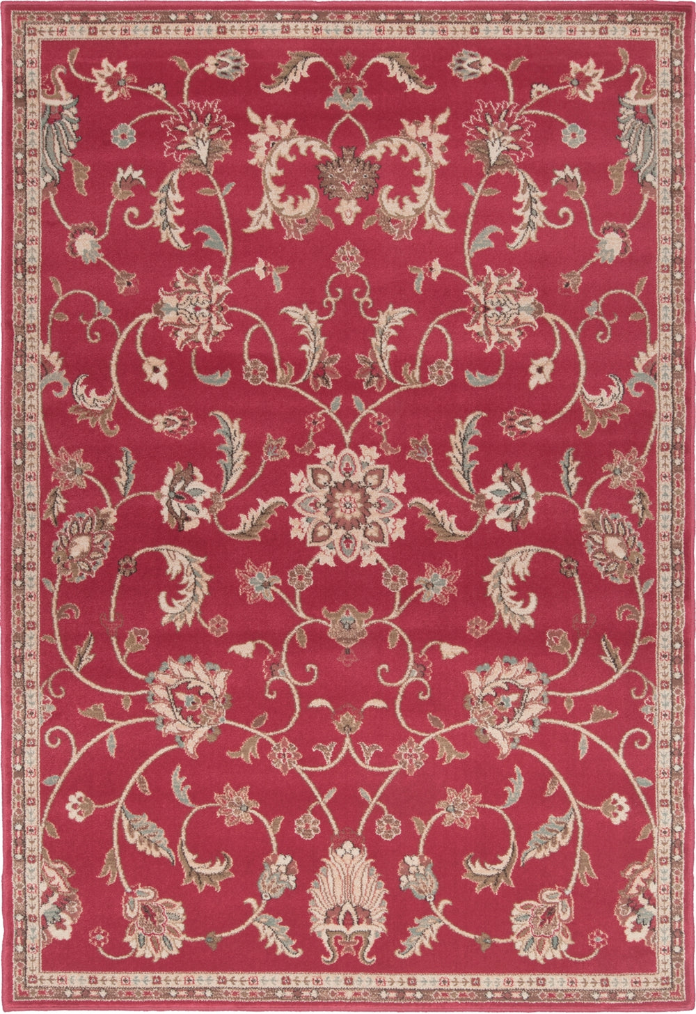 Riley RLY-5024 Traditional Polypropylene Rug RLY5024-6698 Brick, Khaki, Tan, Medium Gray, Dark Brown, Camel 100% Polypropylene 6'7" x 9'6"