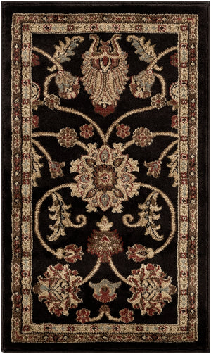 Riley RLY-5025 Traditional Polypropylene Rug RLY5025-913 Black, Tan, Bright Orange, Camel, Dark Brown, Medium Gray, Beige 100% Polypropylene 9' x 13'