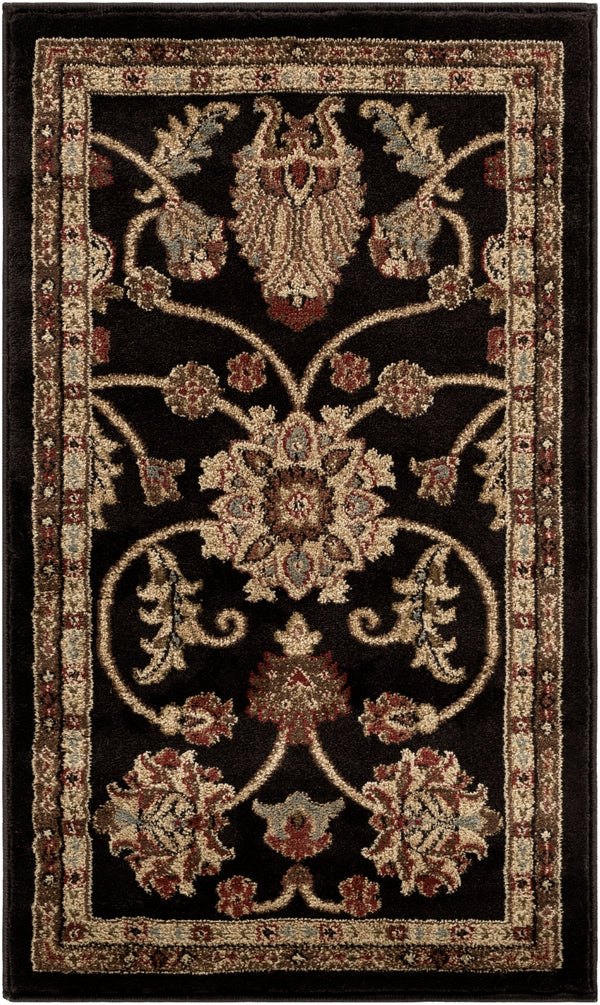 Riley RLY-5025 Traditional Polypropylene Rug RLY5025-913 Black, Tan, Bright Orange, Camel, Dark Brown, Medium Gray, Beige 100% Polypropylene 9' x 13'