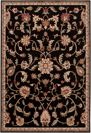 Riley RLY-5025 Traditional Polypropylene Rug RLY5025-5376 Black, Tan, Bright Orange, Camel, Dark Brown, Medium Gray, Beige 100% Polypropylene 5'3" x 7'7"