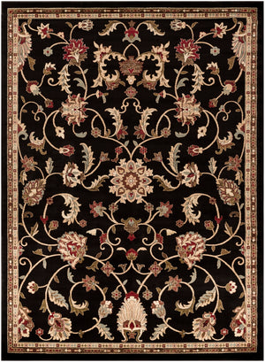 Riley RLY-5025 Traditional Polypropylene Rug RLY5025-7101010 Black, Tan, Bright Orange, Camel, Dark Brown, Medium Gray, Beige 100% Polypropylene 7'10" x 10'10"