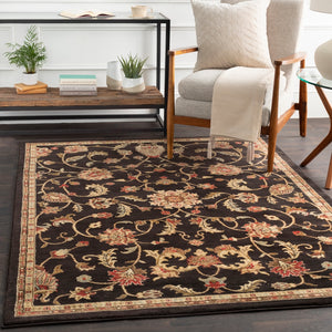 Riley RLY-5025 Traditional Polypropylene Rug RLY5025-913 Black, Tan, Bright Orange, Camel, Dark Brown, Medium Gray, Beige 100% Polypropylene 9' x 13'