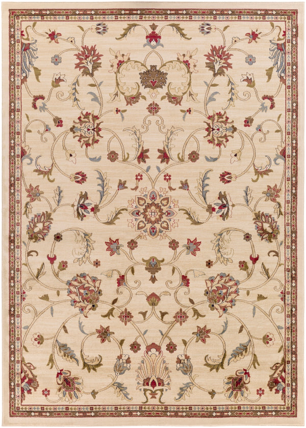 Riley RLY-5026 Traditional Polypropylene Rug RLY5026-7101010 Khaki, Tan, Dark Brown, Black, Camel, Medium Gray, Bright Orange 100% Polypropylene 7'10" x 10'10"