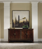 Hooker Furniture Palisade Transitional Hardwood Solids with Walnut Veneers and Metal Trim Four Door Chest 5183-85001