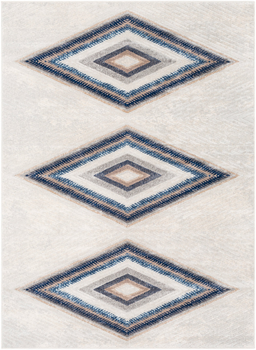 Remy RMY-2302 Modern Polypropylene Rug RMY2302-71010 Taupe, Camel, Dark Blue, Denim, Medium Gray, Light Gray, White, Charcoal 100% Polypropylene 7'10" x 10'