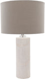 Roland RND-100 Modern Linen, Marble Table Lamp RND100-TBL Light Gray, N/A Linen, Marble 26"H x 15"W x 15"D